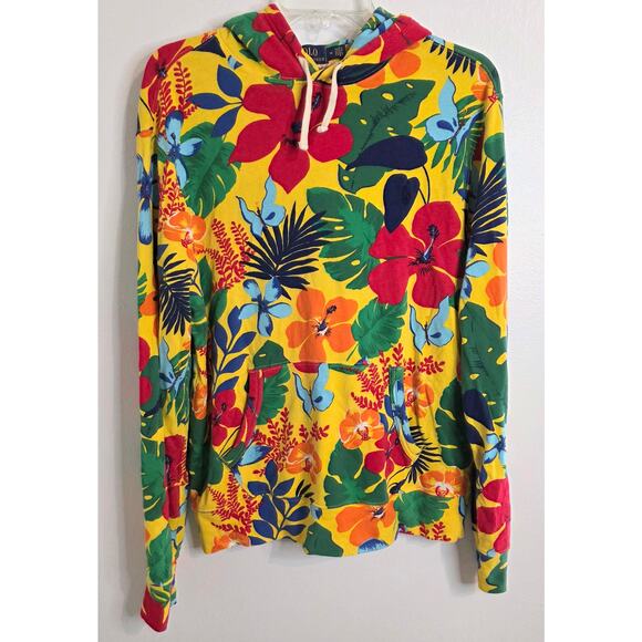 Polo Ralph Lauren Other - Polo Ralph Lauren Logo Hoodie Vivid Florals Men's Size M 100% Cotton Hawaiian